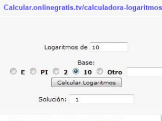 Calculadora de logaritmos
